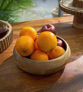 Acacia <b>Wood</b> <b>Bowl</b> With Lid <b>Mango</b> Decorative Round Carved <b>Bowl</b> for Decoration Centrepiece <b>Bowl</b> for Table - Product Image 5