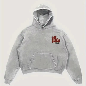 Sweats à capuche pour hommes Offre Spéciale à manches longues pour l'hiver 100% coton Basics haute qualité teint uni meilleur matériel - Product Image 1