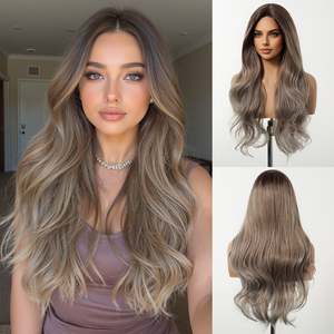 Lake-DWY 25 Inches <b>Long</b> Curly Synthetic <b>Wig</b> with Soft Loose Wave Transparent Lace 10 Inches Heat Resistant Hair Short <b>Wig</b> - Product Image 2
