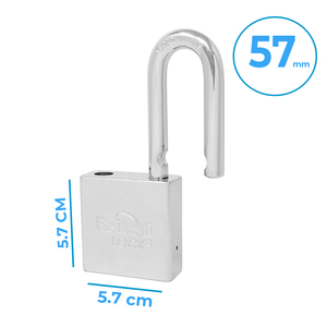 Lucchetto a Combinazione con Chiave in Lega di Boro da 57mm con Gancio Lungo, Caratteristiche di Sicurezza Impermeabili, Cilindro in Ottone da 70mm, Materiale in Ferro - Product Image 3