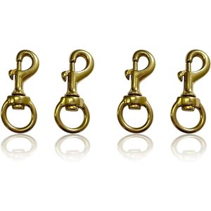 4pcs Pack 3.5 Inch Metal Swivel <b>Hook</b> Flag Clips Flagpole Rope <b>Outdoor</b> Pet Leash Key Chain Clothlines Display Accessories - Product Image 6