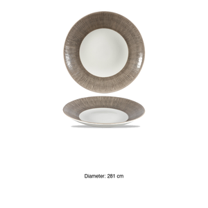 จานซุปทรงโค้ง Churchill Bamboo Rilievo Dusk Deep ขนาด 28.1 ซม. สำหรับร้านอาหาร โรงแรม ขายส่ง - Product Image 3