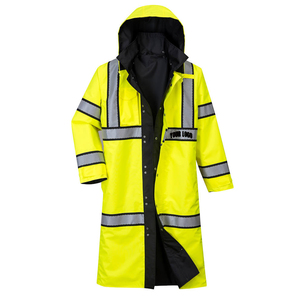 Impermeable de Alta Visibilidad de Poliéster 100% de Alta Calidad, Ropa de Trabajo de Invierno Gruesa e Impermeable para Hombre y Mujer, Ropa de Seguridad Reflectante Negra - Product Image 2