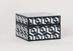 Brown And White Pattern Lacquer <b>Box</b> Handmade Modern Lacquered Decorative Storage <b>Box</b> For Jewelry <b>Keepsake</b> Or Home Accent Decor - Product Image 6