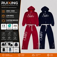 Ensemble de survêtement personnalisé en strass de première qualité, vente en gros, avec impression, sweat à capuche et pantalon de jogging, OEM, sur mesure, marque privée, en satin avec fermeture éclair