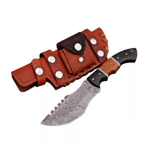Cuchillo de Supervivencia para Caza y Camping, Hoja Fija de Acero Inoxidable, Mango de Madera Personalizado, OEM Disponible - Product Image 1