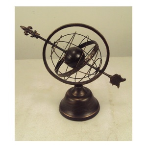 Black Metal Open Framed <b>World</b> <b>Globe</b> For Table Top Decorative - Product Image 5