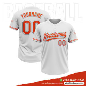 Deesha porte un maillot à deux boutons sur mesure, vêtements de sport respirants pour baseball et softball, antibactériens, à séchage rapide, évacuation de l'humidité - Product Image 2