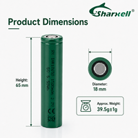Batería Recargable de Iones de Litio Sharxell SX-18650-1500-5C 18650 1500mAh 3.7V 5C