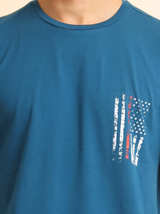 T-shirt tendance surdimensionné à col rond et demi-manches 100% coton imprimé extensible-Mudbrown pour un confort et un style ultimes - Product Image 3