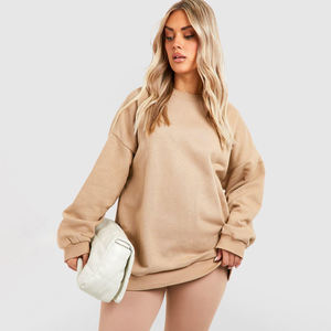 Sudadera deportiva Vintage para mujer, ajuste holgado, 80% de algodón, 20% de poliéster, estampado bordado, cuello redondo acanalado, bonita Sudadera con capucha, frente de invierno - Product Image 3