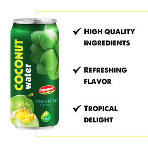 JOJONAVI Agua de coco con sabor a piña 500ml Lata Proveedor mayorista Etiqueta privada OEM ODM Fabricante - Product Image 2