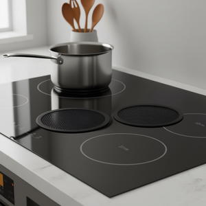Lot de 2 protections noires pour plaques à induction de 22 cm, compatibles avec les cuisinières à induction Ilsa modèle 00277022 - Product Image 3