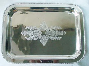 Designer Brass Rectangle Food Serving Trays Stylish and Durable Customised Rectangle Oval <b>bar</b> Hotel Restaurant Home Serving Tray - Product Image 3