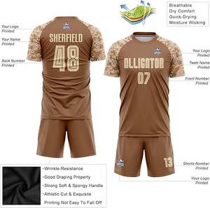 Ensemble d'uniformes de football respirants de haute qualité personnalisé bleu rose jaune vert couleur kits de vêtements de football d'équipe pour hommes - Product Image 6