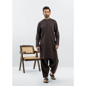 Meilleures ventes Shalwar Kameez pour hommes de haute qualité, confortable, teint en couleur unie pour les occasions de fête - Product Image 1