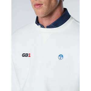 Felpa Girocollo North Sails GB1 Marshmallow Hip-Hop 100% Cotone French Terry con Logo Stampato e Ricamato in 3D - Product Image 2