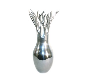 Vases à fleurs en aluminium de luxe, design côtier, décoration moderne pour la maison, qualité supérieure, vase de table pour mariage et Noël - Product Image 2