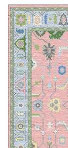 Hand-Knotted Oushak Wool Rugs 10x12 Ft Beautiful Multi-Color Abstract Pattern High Quality Handmade for Living room hotels - Product Image 2