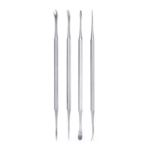 Juego de 4 piezas de herramientas de pedicura, levantador de uñas encarnadas, curetas, lima de uñas, cuidado y limpiador de uñas, instrumentos de Podología - Product Image 1