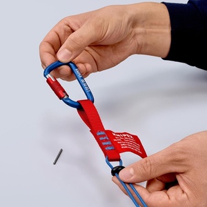 KNIPEX Blue Coated Carabiner 81 mm Long with Screw Lock Material Carabiner - Product Image 6