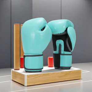Gants de boxe pour enfants bleus, blancs, rouges et jaunes, 16 oz, en PU, personnalisables pour l'Europe et la Russie - Product Image 3