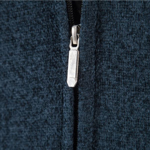 Conception de logo personnalisée Manteau en tricot d'hiver Broderie Hommes Fermeture éclair Coupe ajustée Coton Veste homme Pull en tricot - Product Image 6