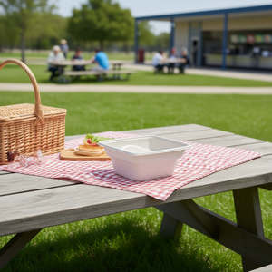 Contenitore per Pranzo Monouso da 500ml, Design Quadrato Stretto - Product Image 3