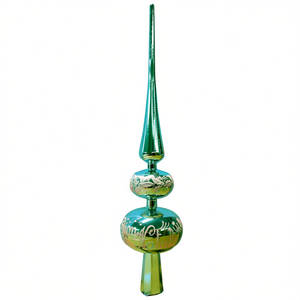 Décor de sommet de sapin de Noël vert PD273VB de 40 cm pour boule de Père Noël et ornements de sapin pour décorations de Noël festives - Product Image 2