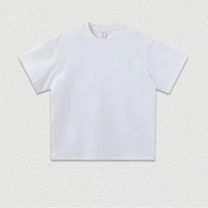 T-shirt à manches courtes en pur coton respirant, double fil, couleur terre, lourd, pour hommes et femmes, marque de mode de rue américaine, ample - Product Image 3