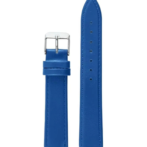 Unisex 7 Blue Genuine Leather Adjustable <b>Watch</b> Bracelet Strap 12-24mm Soft Stainless Steel Watchbelt Smartwatch Bands <b>Watch</b> Band - Product Image 1