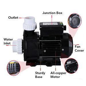 משאבת מים עמידה ויציבה 0.37 קילוואט 0.5 כוח סוס מפלסטיק, 180 ליטר/דקה, עומד הרמה 10 מטר, מתח AC 220-240V, מתאימה לבריכות שחייה עיליות, ידידותית למשפחות. - Product Image 6