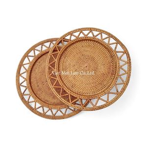 Plato de Carga de Ratán Natural Hecho a Mano por Artesanos Vietnamitas para una Decoración Elegante de Mesa de Comedor y Arreglo de Mesa - Product Image 3