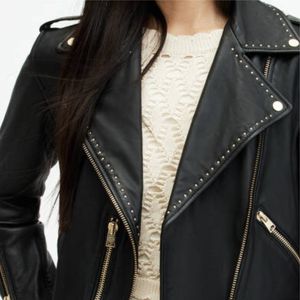 Chaquetas de cuero para mujer para motorista, moda para mujer, chaquetas de cuero genuino personalizadas en motorista de la mejor calidad - Product Image 4