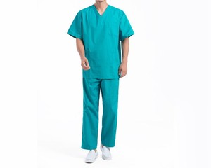 Unisex Short Sleeve Nursing Scrub Sets Knitted Fabric Medical <b>Clothing</b> Uniforms for Men and Women for Doctors - Product Image 2