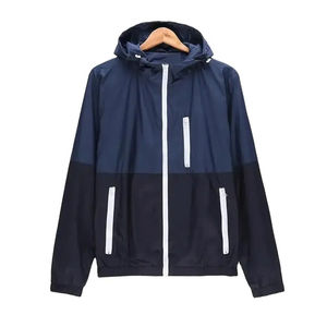 New Design Custom Sporty <b>Thin</b> Stand Collar <b>Waterproof</b> Polyester Windbreaker <b>Jacket</b> Wholesale Cheap - Product Image 3