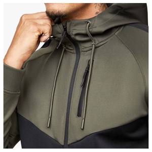 Ensemble de survêtement pour homme avec fermeture à cordon de serrage, personnalisable en gros, respirant, à capuche, pour l'hiver, veste et pantalon de jogging - Product Image 4