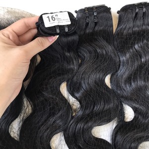 Meilleure qualité cheveux bruts direct entreprise de cheveux vietnamiens nouveau style de 100% extensions de cheveux humains 100 gramme paquet - Product Image 3