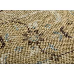Erbe Hand Knotted <b>Wool</b> Rugs Beige <b>Brown</b> Floral Abstract Pattern for Home Living Hallway Entryway Rectangle Puzzle Design-GS-1019 - Product Image 3