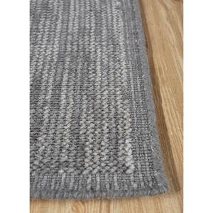 Alfombra Rectangular de Lana Gris y Negra Hecha a Mano, Alfombra de Peluche para Hogar y Exposiciones, Alfombra de Color Sólido Tejida a Mano para Habitación-Hwl-51 - Product Image 4