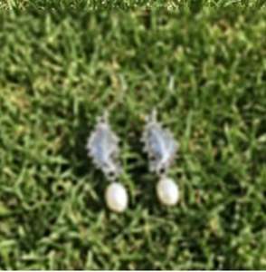 Pendientes de Perlas de Agua Dulce, Pendientes de Plata de Ley 925, Pendientes con Diseño de Hoja Único, Pendientes Colgantes Hechos a Mano al Mejor Precio por el Proveedor - Product Image 4