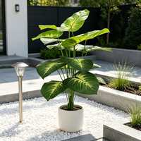 Plante Artificielle Pothos Cœur Jaune, 18 Tiges, Décoration Végétale Artificielle pour Maison, Bureau, Mariage