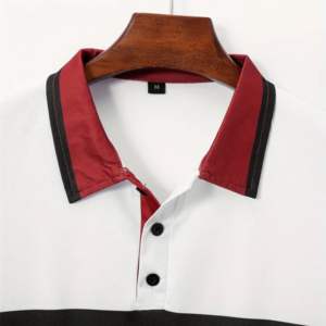 เสื้อโปโลกอล์ฟผู้ชายคุณภาพสูงเสื้อคอตตอน200gsm เสือปักลายหลวมทำจากโพลีเอสเตอร์ - Product Image 5