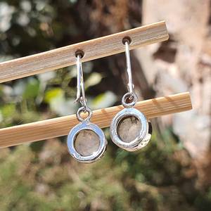 ต่างหูแบบกลมทำด้วยมือทำด้วยมือทำจากเงิน925ต่างหูห้อยอัญมณีสีรุ้งเครื่องประดับเพชรต่างหูสำหรับงานแต่งงานของขวัญสำหรับเธอ - Product Image 3