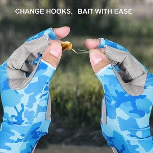 Gants d'alpinisme d'extérieur personnalisés Gants de pêche antidérapants pour demi-doigts personnalisables - Product Image 5