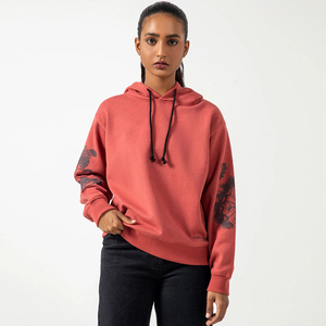 Sudadera con Capucha de Forro Polar para Mujer, Manga Larga, Cortavientos, Informal, Invierno, Diseño Sólido, Estampado Personalizado, Cuello con Capucha, 100% Algodón - Product Image 1