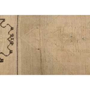 Turkish Rug, 3.7x10.5 ft Runner Rug, <b>Brown</b> Abstract <b>Wool</b> Vintage Rug - Product Image 5