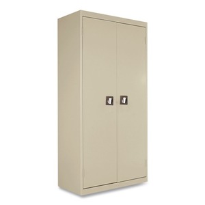 Alera CM6615PY 30 pulgadas. X 15 Pulgadas X 66 Pulgadas Gabinete de Almacenamiento de 4 Estantes Space Saver Color Putty - Organizador de Archivos para Oficina o Cocina - Product Image 2