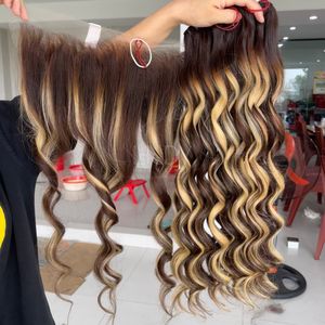 ชุดช่อผมสีแบบเด้งดึ๋งพร้อมหน้าผากและมัดเพื่อทำวิกผมให้2025 - Product Image 4