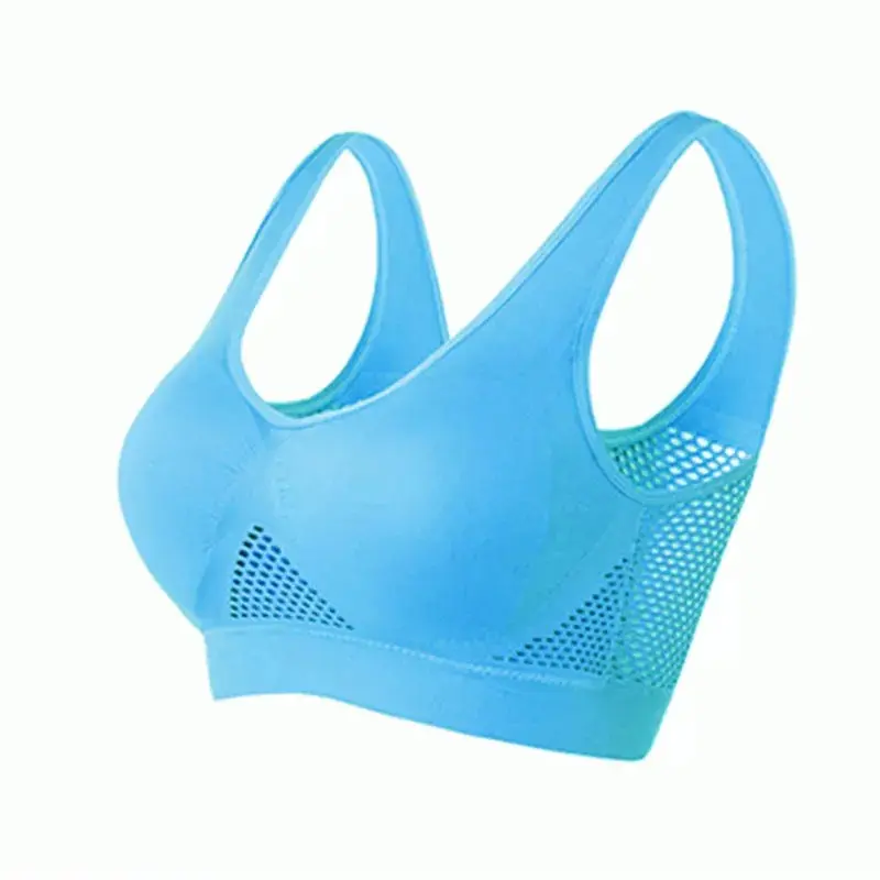 BreathableกีฬาBra Topฟิตเนสผู้หญิงBrassiereที่ถอดออกได้เบาะกีฬาBraวิ่งยิมSeamless Push Up Bras